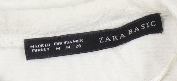 Zara Basic Women's White Sleeveless Top, M