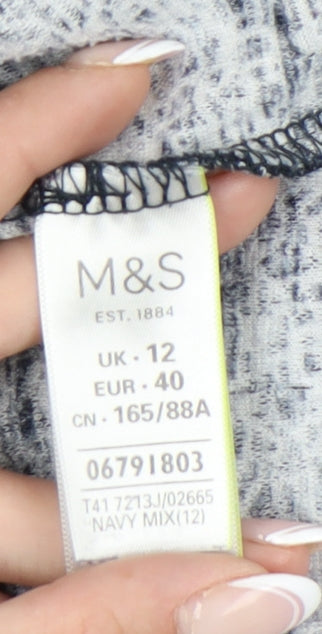 Marks and Spencer Women's Geometric Long Sleeve Top