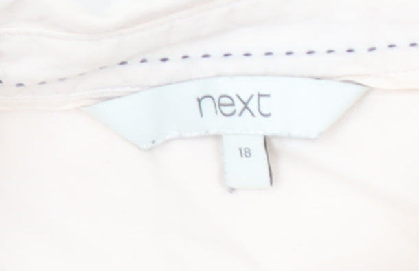 Next Women's Beige Button-Up Shirt Size 18