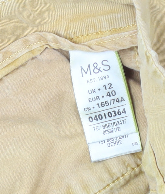 Marks and Spencer Women's Yellow Trousers Size 12