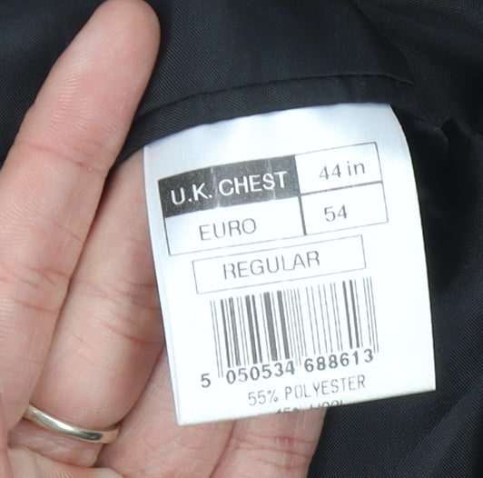 Burton Men's Black Blazer 44 Regular Fit