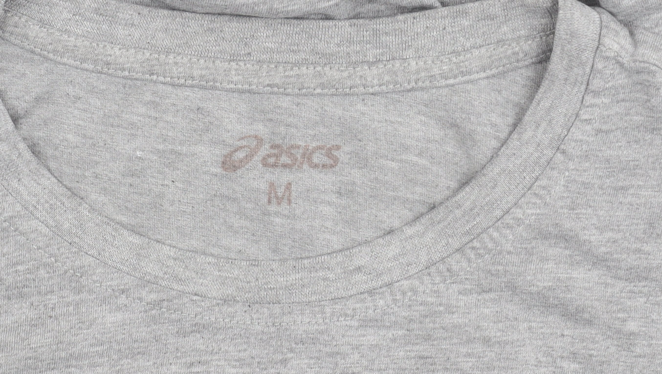Asics Men's Grey T-Shirt, M, Short Sleeve, Casual Wear