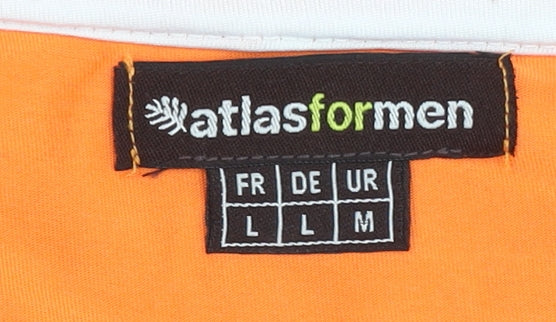 Atlasformen Men's Orange T-Shirt, M, Polyester
