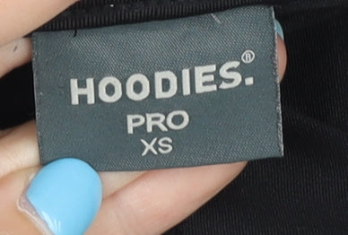 Hoodies Womens XS Grey Black Biker Shorts