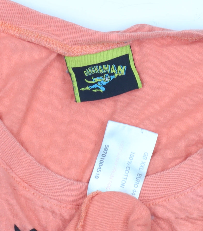 Bananaman Men's Orange XXL Comic T-Shirt