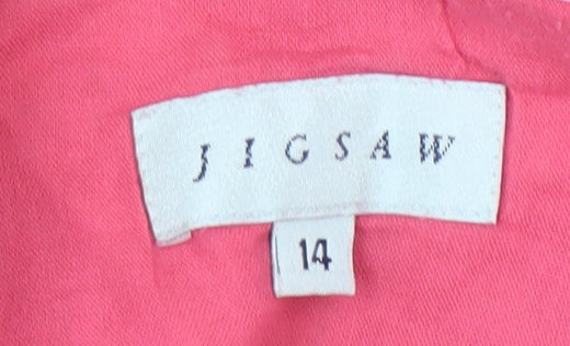 Jigsaw Womens Pink Floral Cotton Skirt Size 14
