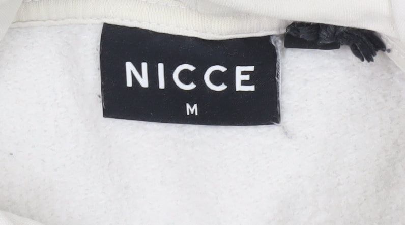 Nicce Men's White Pullover Hoodie M - Logo Accents
