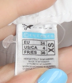 Women's White Athletic Gym Shorts Size 6 for Activewear