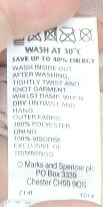 Marks and Spencer Women's Pink Blouse, Size 8