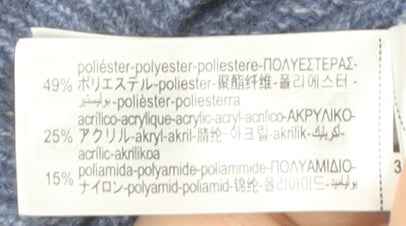 ZARA Girls Blue Hoodie, Size 9-10, Knit Pullover, Hooded