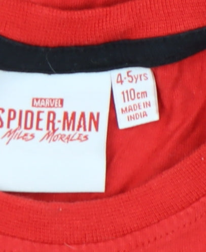 Marvel Boys Red Spider-Man Long Sleeve T-Shirt 4-5 Years