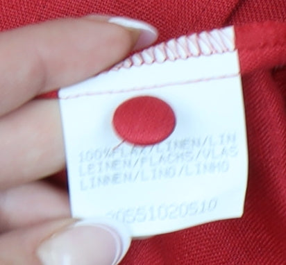 Steilmann Women's Red Linen Jacket, Size 10
