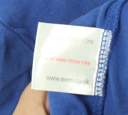 Isle Women's Blue Roll Neck Long Sleeve Top Size S 10-12