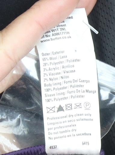 Burton Men's Black Pea Coat XL Double-Breasted