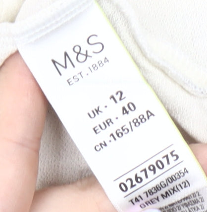 Marks and Spencer Women's Grey Animal Print Dress, Size 12