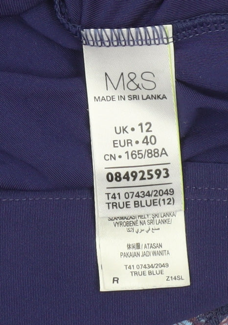 Marks and Spencer Women's Blue Lace Blouse Size 12