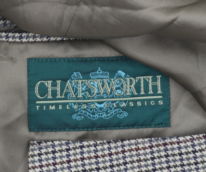 Chatsworth Men's Multicoloured Check Blazer, Size 40S
