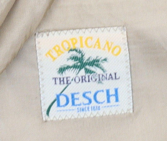 Tropicano Men's Beige Blazer, Two-Button, Summer UK 40R