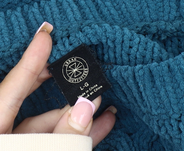 Urban Outfitters Women's Blue Crew Neck Pullover Jumper L