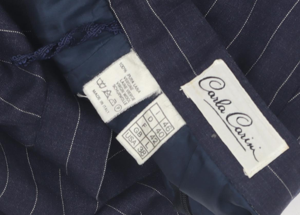 Carla Carini Women's Blue Striped Pencil Skirt Size 12