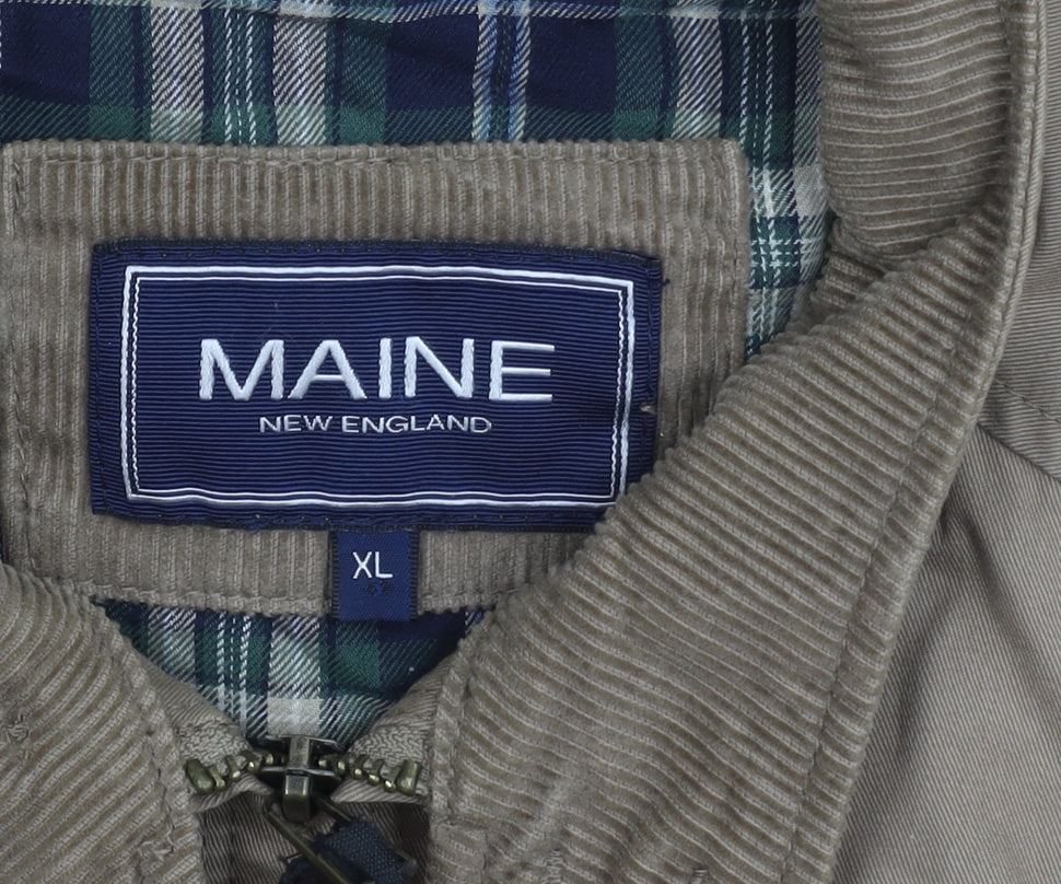 Maine New England Men's Beige XL Bomber Jacket