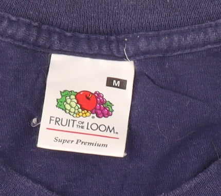 Fruit of the Loom Men's Blue Graphic T-Shirt M