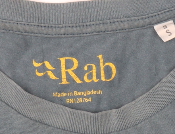 Rab Men's Blue Graphic Cotton T-Shirt Size S