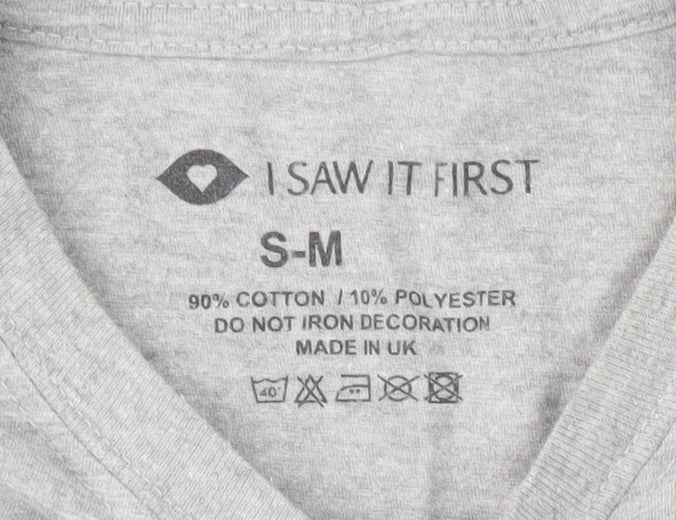 I Saw It First Men’s Grey NASA Graphic T-Shirt S