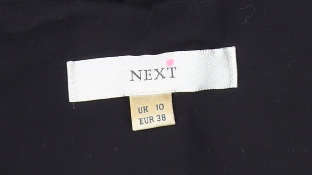 Next Women's Black Layered Cotton Skirt, Size 10