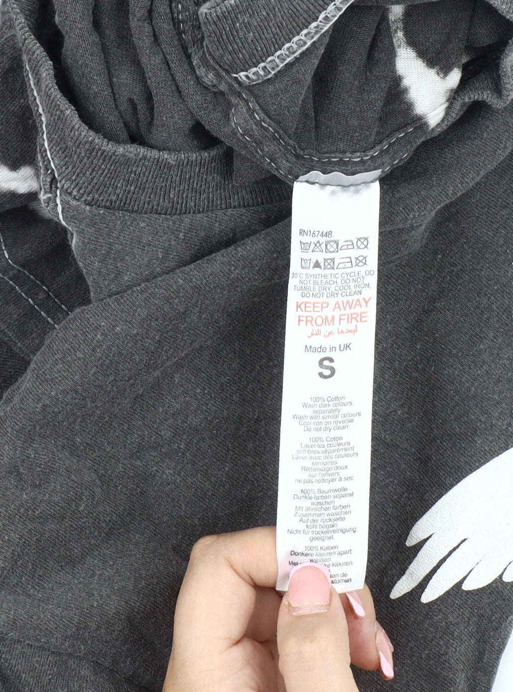 boohooMAN Men's Black Animal Graphic T-Shirt Size S