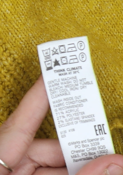 Marks and Spencer Yellow Women's L Pullover Jumper