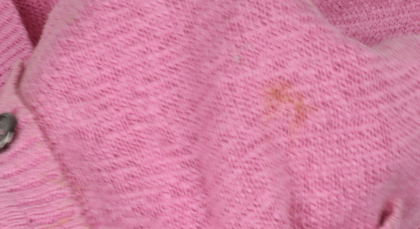 Rabe Women's Pink V-Neck Cardigan Size 10