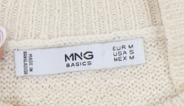 MNG Basics Women's Beige Sleeveless Mock Neck Tank