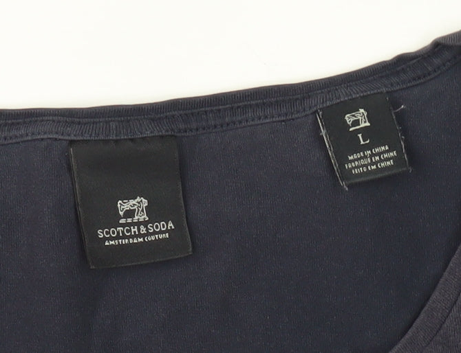 Scotch & Soda Men's Black Crew Neck T-Shirt L