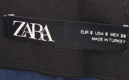 Zara Women's Blue Midi Pleated Skirt Size 10