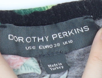 Dorothy Perkins Women’s Black Floral Off Shoulder Blouse