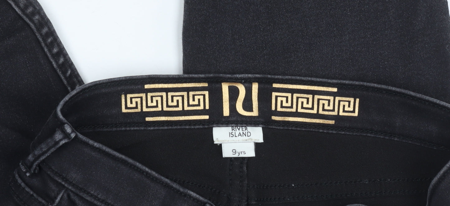 River Island Girls Black Skinny Jeans 9 Years Casual Wear