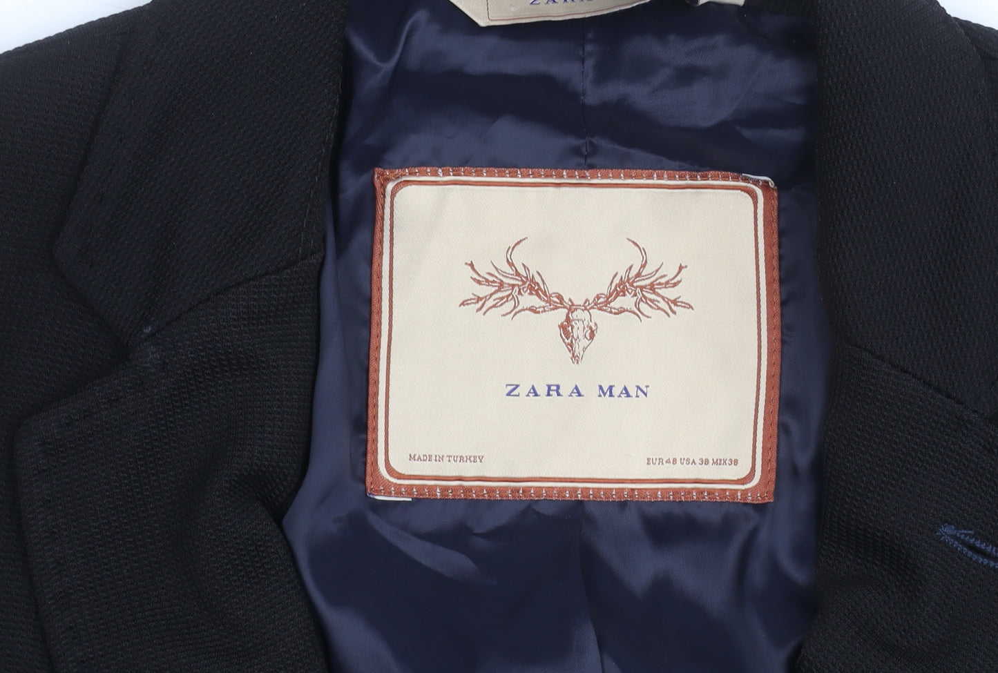Zara Man Black Slim Fit Blazer Medium