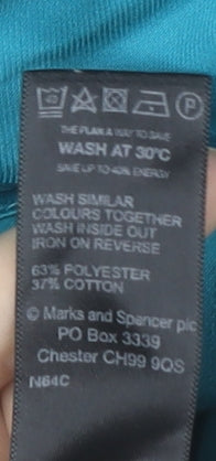 Marks and Spencer Women's Blue Shift Dress Size 10