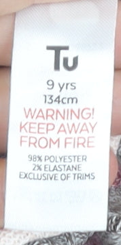 Tu Girls Multicoloured Striped Jumpsuit - 9 Years