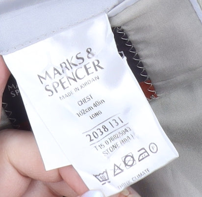 Marks and Spencer Men's Beige 40 Long Blazer Jacket