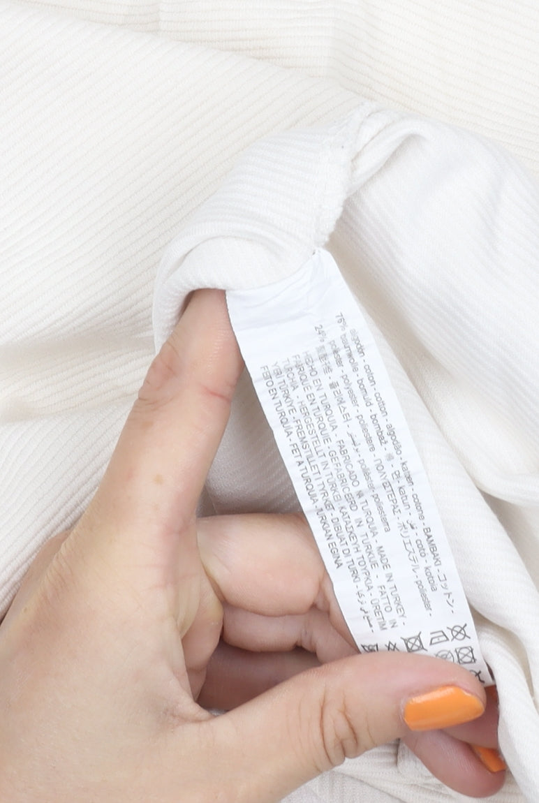 Zara Men's White XL T-Shirt, Cotton Blend