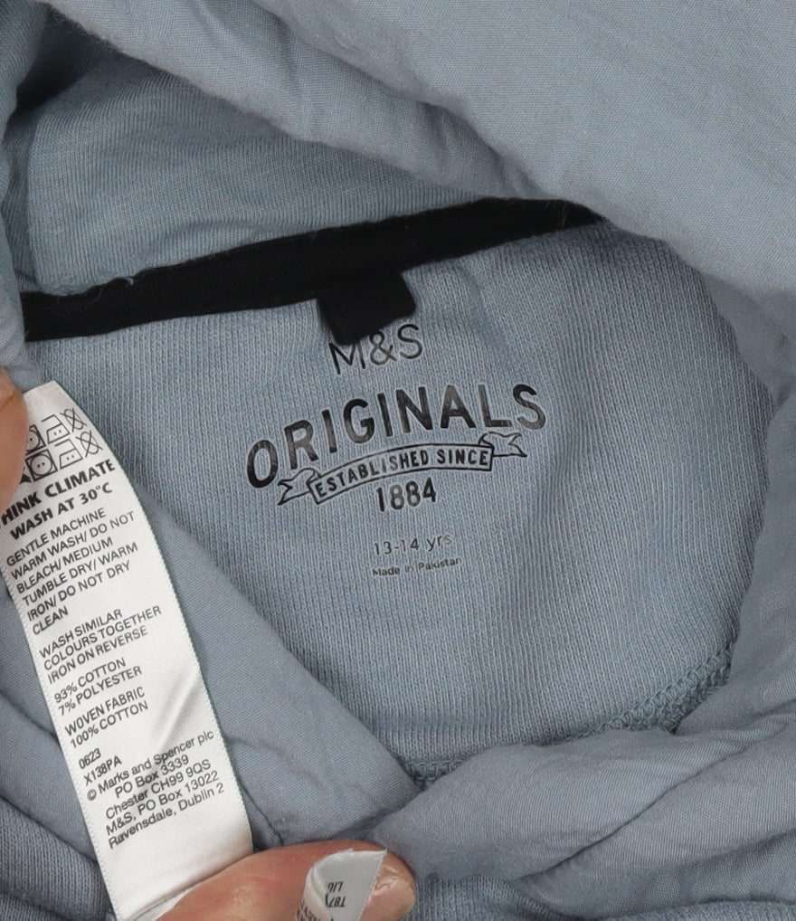 Marks and Spencer Blue Teen Hoodie Pullover L