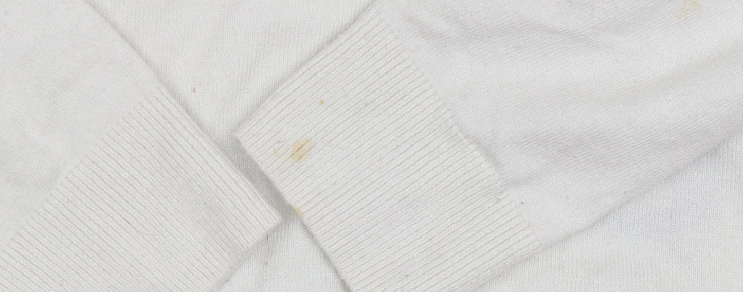 Marks and Spencer Women's White Pullover Jumper