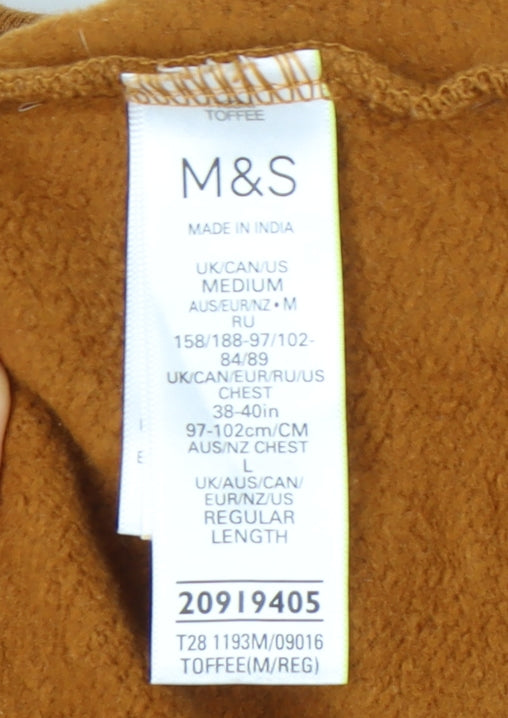 Marks and Spencer Men's Brown Pullover Hoodie, M