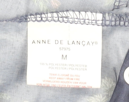 Anne De Lançay Women's Blue Floral Rain Coat M