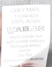 M&Co Women’s Grey Open Front Cardigan - Medium, Knit