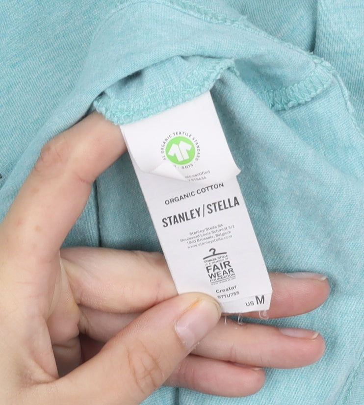 Stanley/Stella Men's Blue Graphic T-Shirt, L