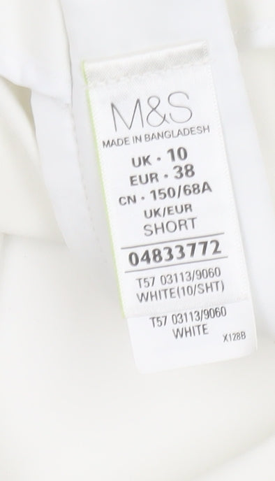 Marks and Spencer Women's White Trousers Size 10