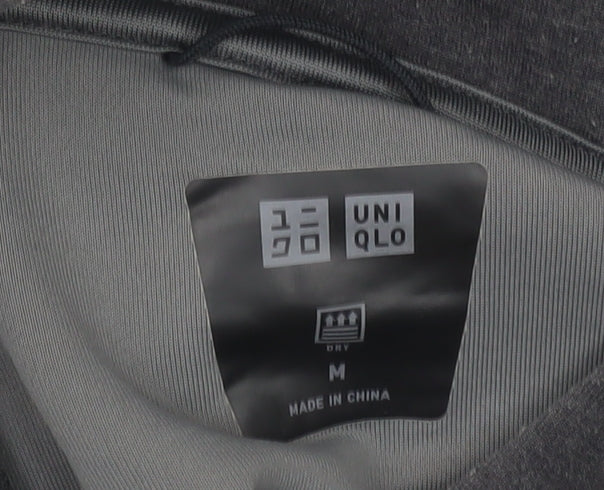 Uniqlo Men's Black Pullover Hoodie, Size M